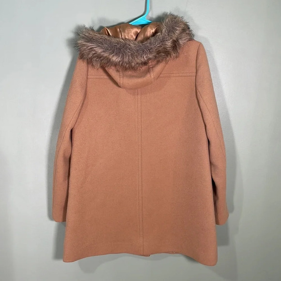 J Crew Factory Wool Blend Vail Chateau Parka Style E3931 Tan Size 8 - Picture 2 of 8